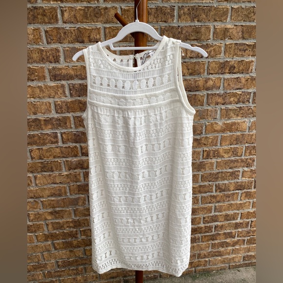 NWT Sophie Max, Lara dress, off-white with a lace overlay, size Small - Picture 1 of 3